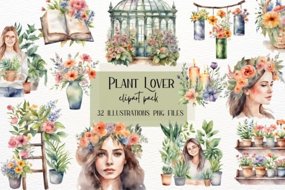 Download Plants Lover, Watercolor House Plants - Premium Resources